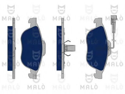 Комплект тормозных колодок, дисковый тормоз MALÒ 1050139