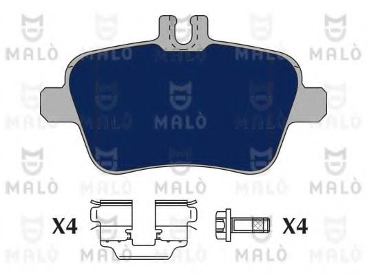 Комплект тормозных колодок, дисковый тормоз MALÒ 1050946