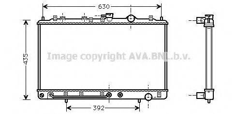 Радиатор, охлаждение двигателя KAGER 313124