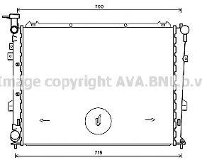 Радиатор, охлаждение двигателя PRASCO KA2226
