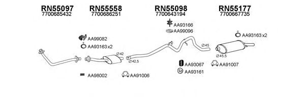 Система выпуска ОГ VENEPORTE 550422