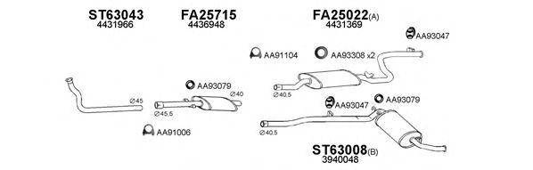 Система выпуска ОГ VENEPORTE 630121