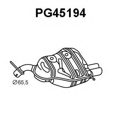 Глушитель выхлопных газов конечный VENEPORTE PG45194