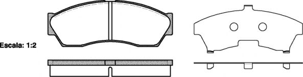 Комплект тормозных колодок, дисковый тормоз WOKING 24555