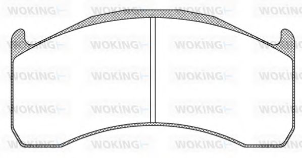 Комплект тормозных колодок, дисковый тормоз WOKING JSA 11723.10