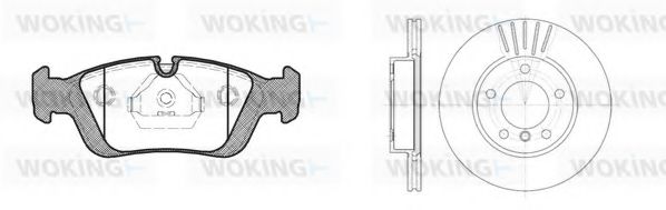 Комплект тормозов, дисковый тормозной механизм WOKING 82843.01