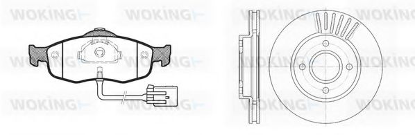 Комплект тормозов, дисковый тормозной механизм BENDIX DP24015