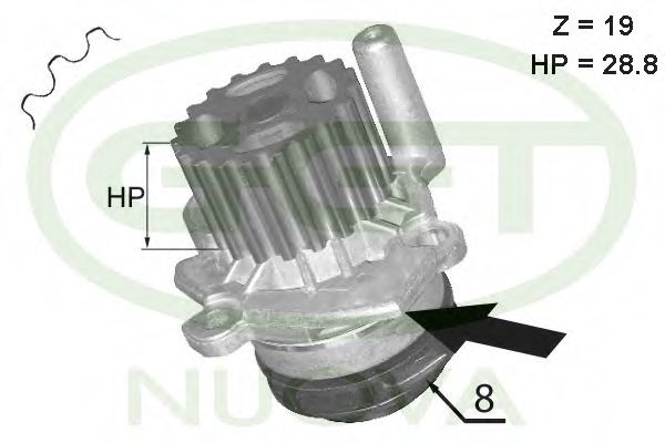 Водяной насос GGT PA12610