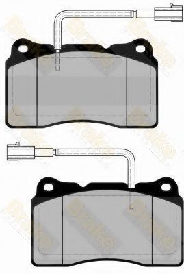 Комплект тормозных колодок, дисковый тормоз Brake ENGINEERING PA1684