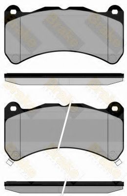Комплект тормозных колодок, дисковый тормоз Brake ENGINEERING PA1838