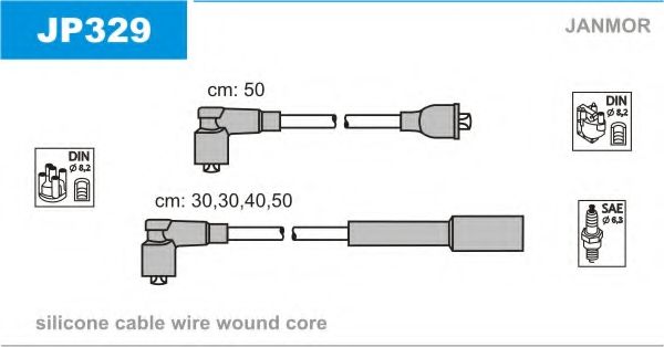 Комплект проводов зажигания JANMOR JP329