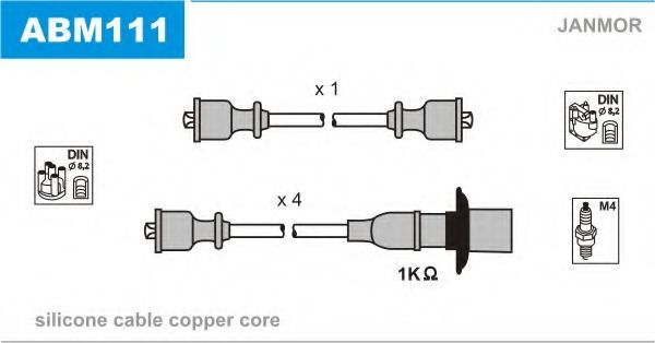 Комплект проводов зажигания JANMOR ABM111