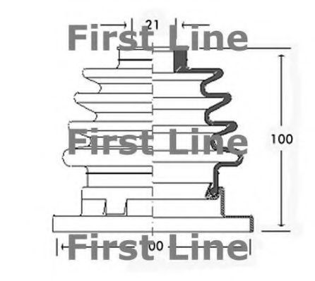 Пыльник, приводной вал FIRST LINE FCB2312