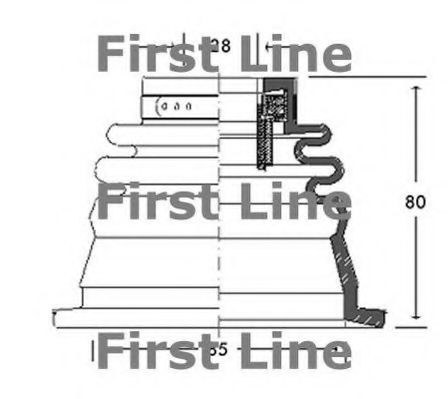 Пыльник, приводной вал FIRST LINE FCB2650