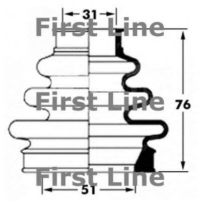 Пыльник, приводной вал FIRST LINE FCB6063