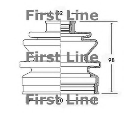 Пыльник, приводной вал FIRST LINE FCB2242