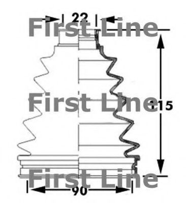 Пыльник, приводной вал FIRST LINE FCB6050