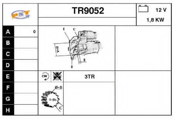 Стартер SNRA TR9052