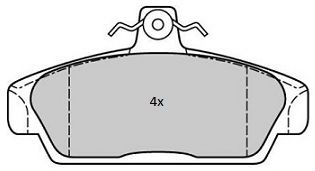 Комплект тормозных колодок, дисковый тормоз FREMAX FBP-1851