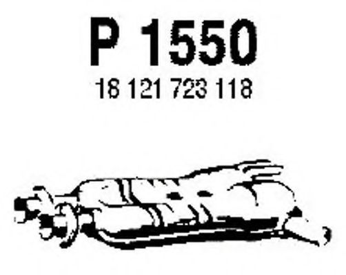 Средний глушитель выхлопных газов FENNO P1550