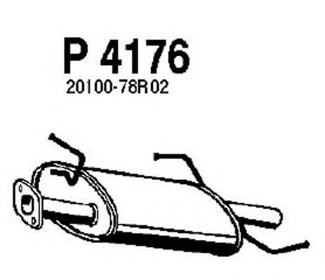 Глушитель выхлопных газов конечный FENNO P4176
