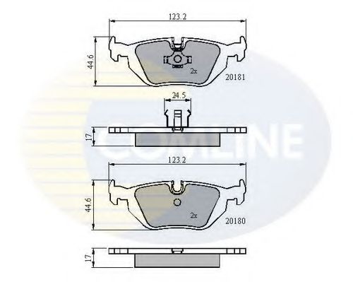 Комплект тормозных колодок, дисковый тормоз COMLINE CBP0166