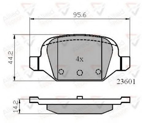 Комплект тормозных колодок, дисковый тормоз COMLINE ADB01026