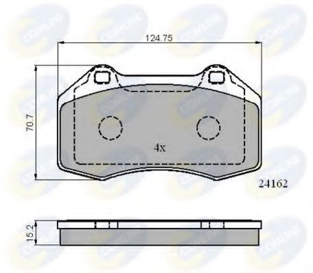 Комплект тормозных колодок, дисковый тормоз COMLINE CBP01703