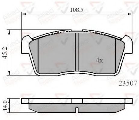 Комплект тормозных колодок, дисковый тормоз COMLINE ADB01113