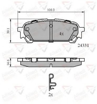 Комплект тормозных колодок, дисковый тормоз COMLINE ADB31775
