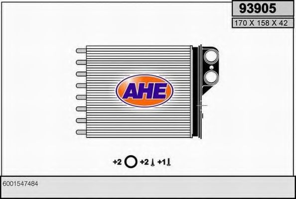 Теплообменник, отопление салона AHE 93905