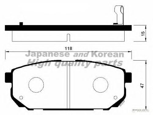 Комплект тормозных колодок, дисковый тормоз ASHUKI I042-20