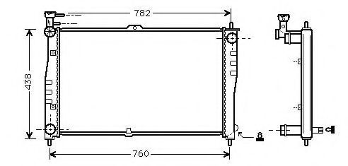 Радиатор, охлаждение двигателя ASHUKI I250-12