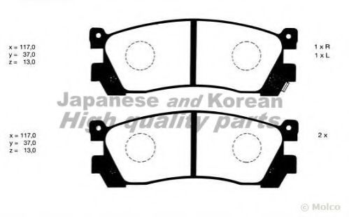 Комплект тормозных колодок, дисковый тормоз ASHUKI M075-08