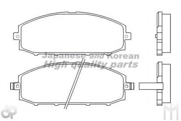 Комплект тормозных колодок, дисковый тормоз ASHUKI N009-52A