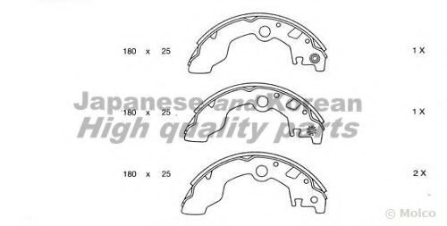 Комплект тормозных колодок ASHUKI S014-05