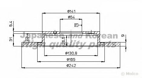 Тормозной диск ASHUKI T601-03