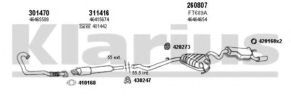 Система выпуска ОГ KLARIUS 330762E