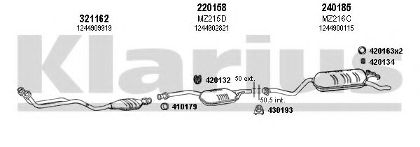 Система выпуска ОГ KLARIUS 600385E