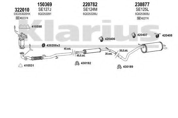 Система выпуска ОГ KLARIUS 930890E