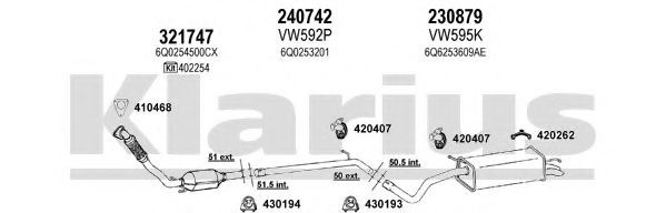 Система выпуска ОГ KLARIUS 780061E
