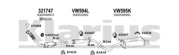 Система выпуска ОГ KLARIUS 780041U