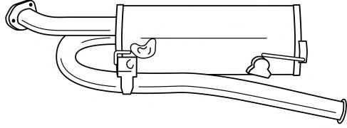 Глушитель выхлопных газов конечный MTS 60686