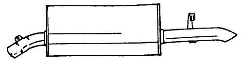 Глушитель выхлопных газов конечный KLARIUS 220122