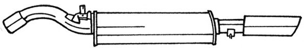 Глушитель выхлопных газов конечный TESH 230303