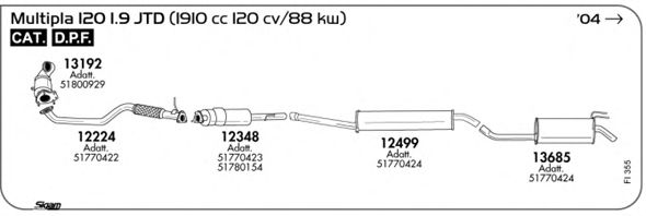 Система выпуска ОГ SIGAM FI355