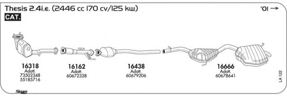 Система выпуска ОГ SIGAM LA122