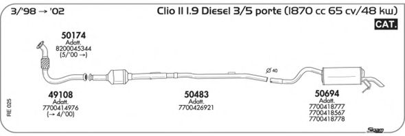 Система выпуска ОГ SIGAM RE025