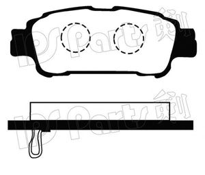 Комплект тормозных колодок, дисковый тормоз IPS Parts IBR-1258