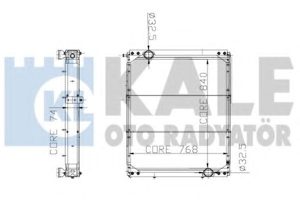 Радиатор, охлаждение двигателя KALE OTO RADYATÖR 152600
